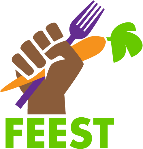 FEEST Logo with hand holding carrot and fork