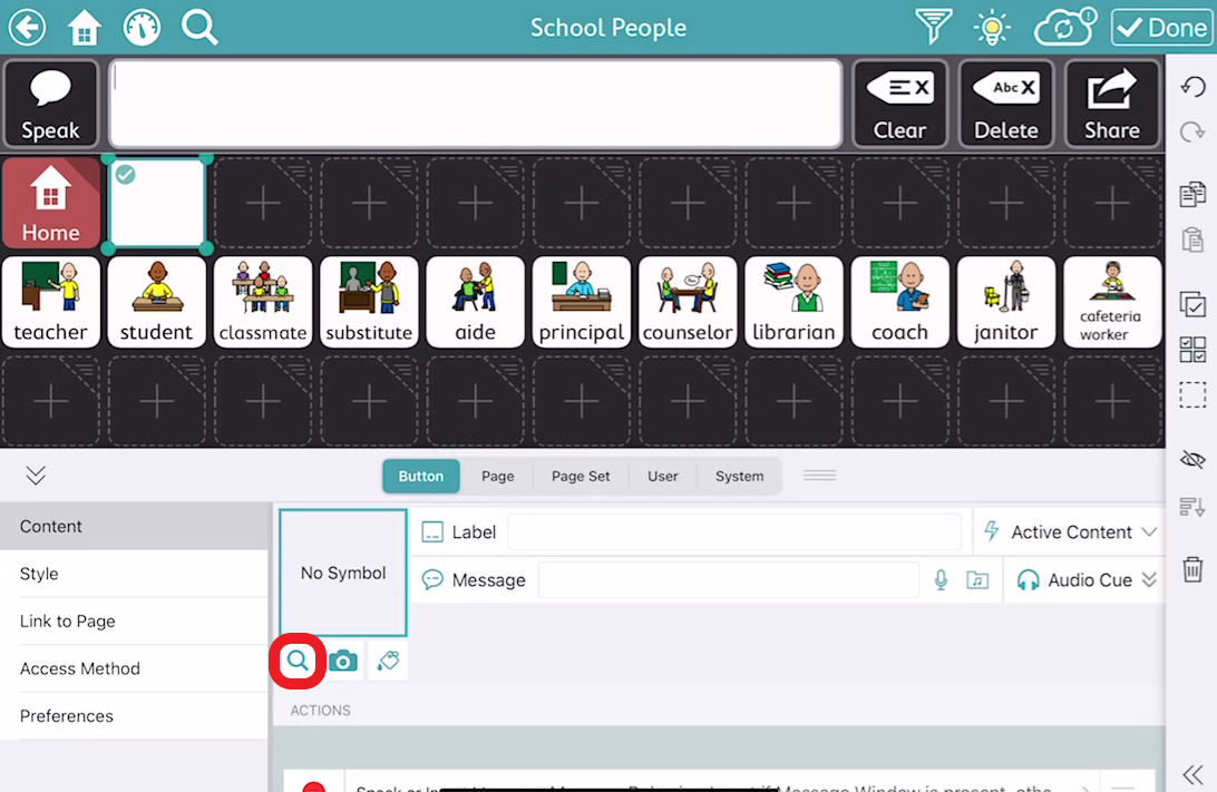 screen shot of TD Snap with editing button pop up