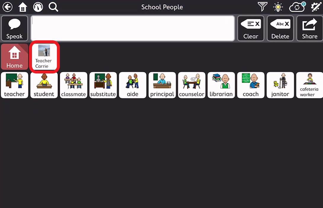 screen shot of TD Snap with new button outlined in red