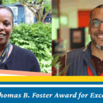 Madrona Principal Regina Carter and Principal Zac Stowell of Robert Eagle Staff Middle School