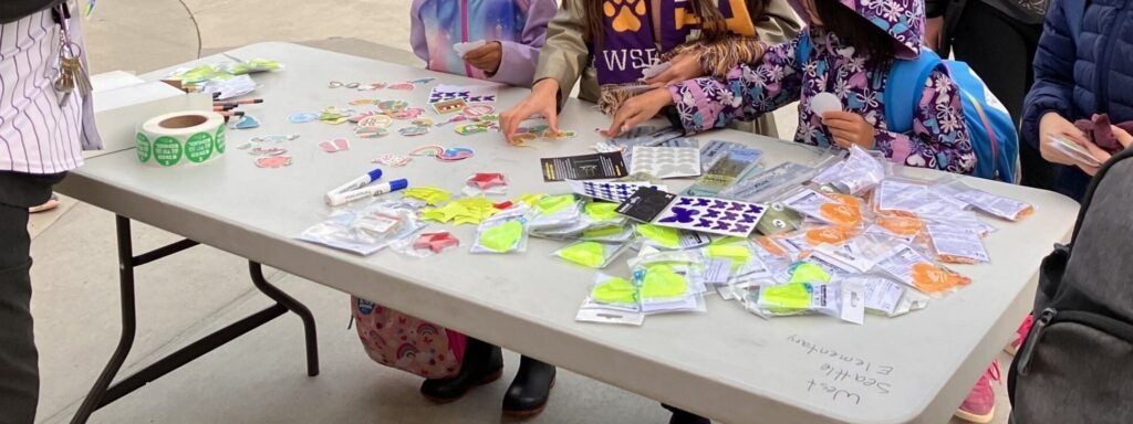 West Seattle Elementary prize table