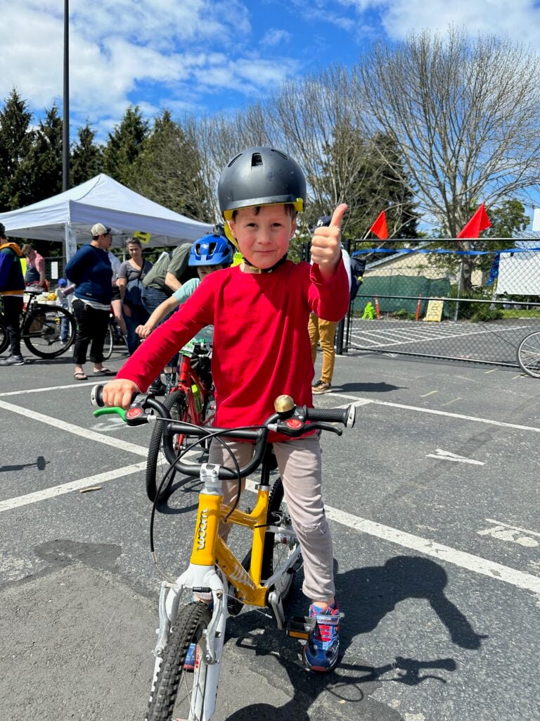 Picture of student on a bicycle at the Bike Rode