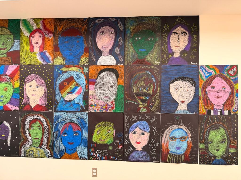 Pastel student portrait art