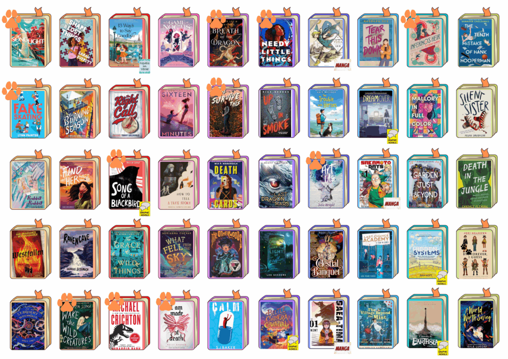 visual grid of the Wildcats Read book covers