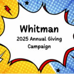 Exclamation Points, Lighting Bolts. Text: Whitman 2025 Annual Giving Campaign