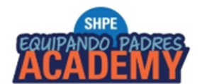 SHPE logo Equipando Padres Academy