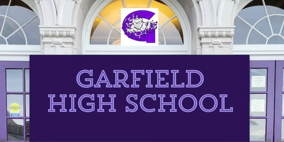 Image of GHS. Text: Garfield High School Newsletter.