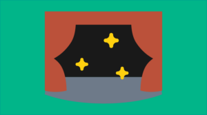 Graphic of a theater stage
