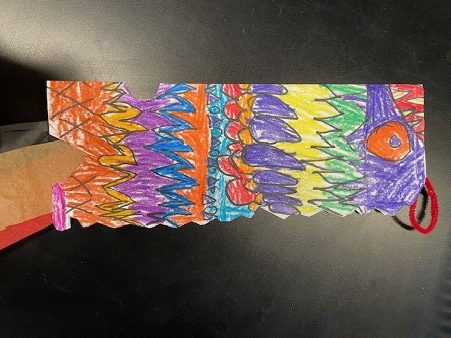 Japanese kite fish with symmetrical texture patterns