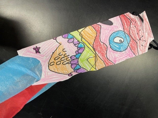 Japanese kite fish with symmetrical texture patterns