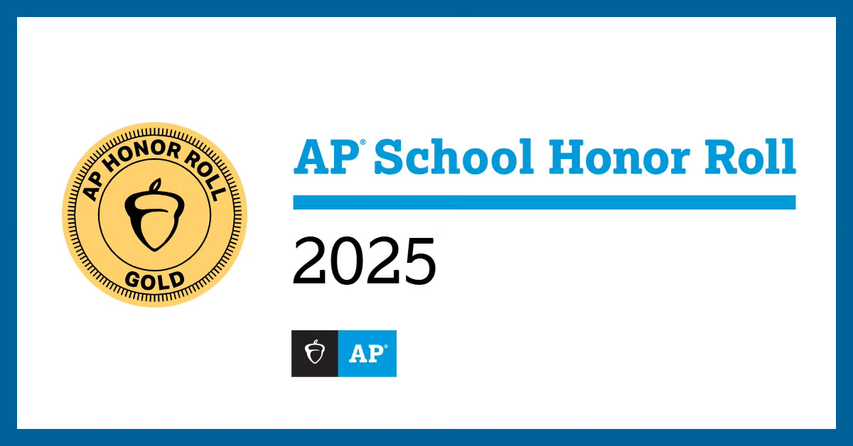 AP Honor Role Logo. Text: AP School Honor Roll 2025