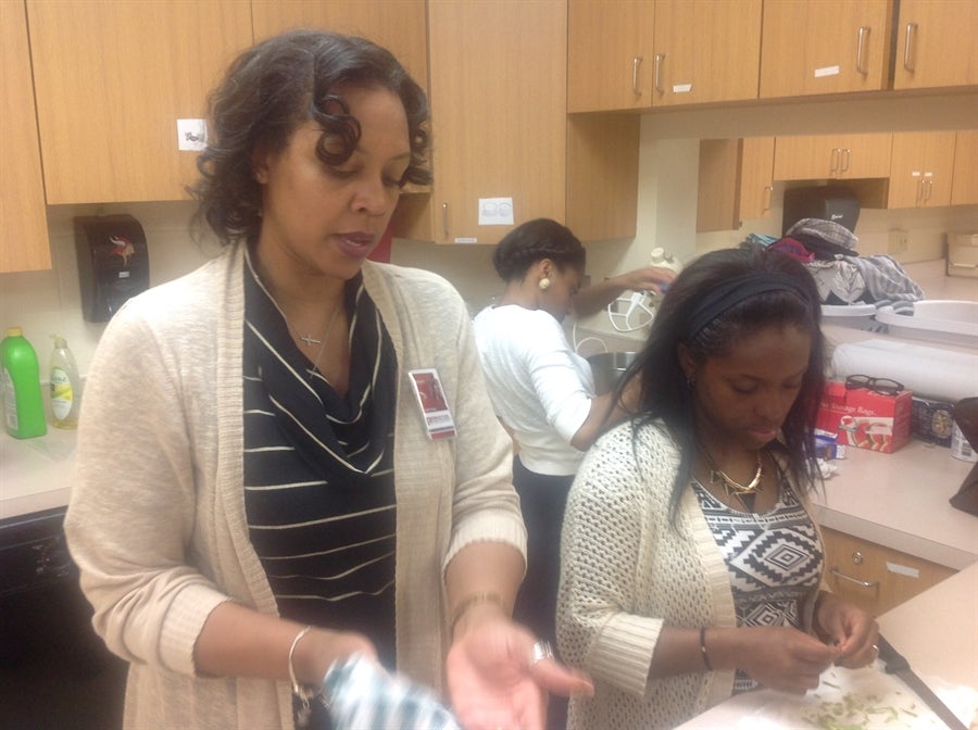 Photo of teacher in kitchen