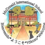 McDonald International School logo with welcome in multiple languages