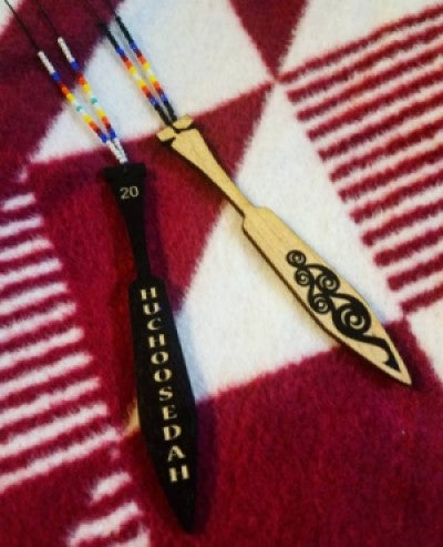 Huchoosedah Paddles made by Louie Gong
