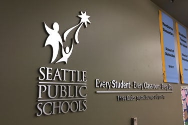 A photo of the SPS logo