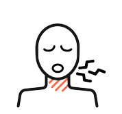 An illustration representing a person coughing