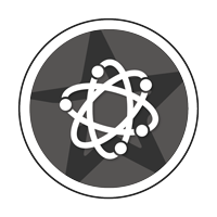 Black atom icon