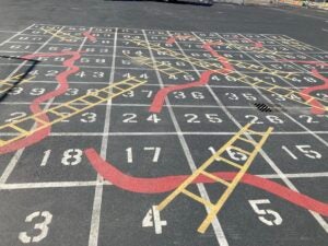 playground painting chutes and ladders game