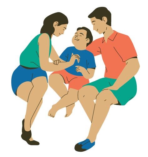 Graphic of a family