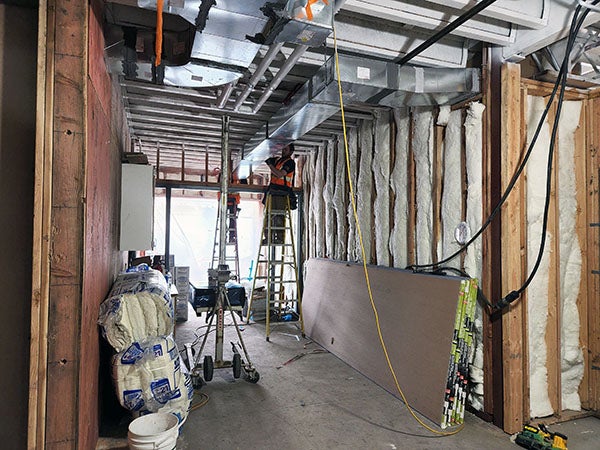 interior of a building under construction