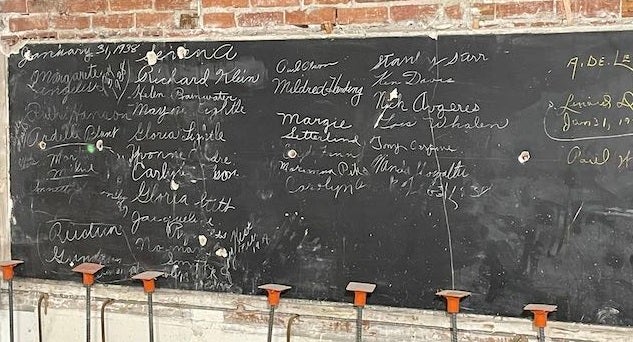 A blackboard 