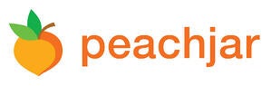 logo with text "peachjar" and an illustration of a peach