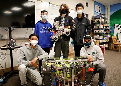 Franklin Robotics Team poses for a photo