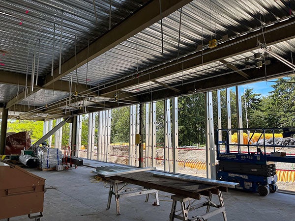 interior of a building under construction