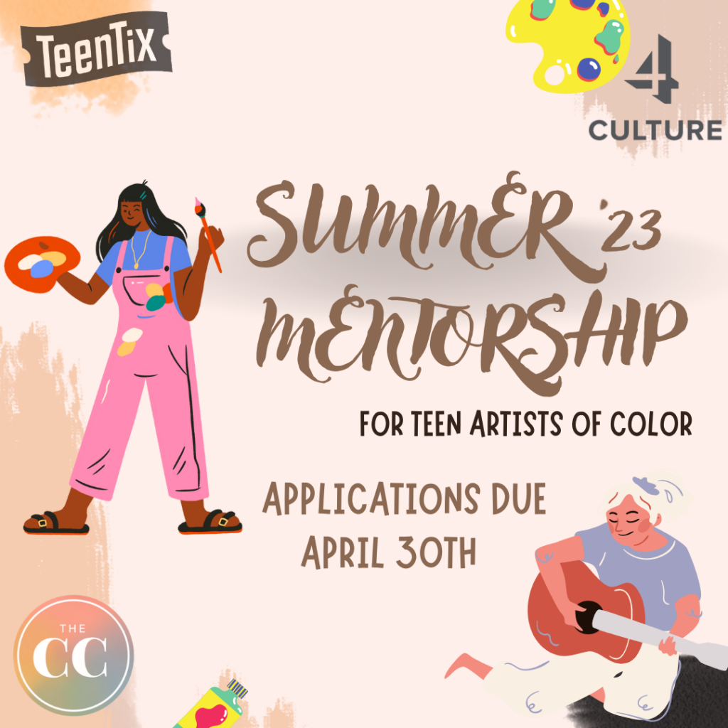 Summer '23 Mentorship for teen artists of color applications due April 30th