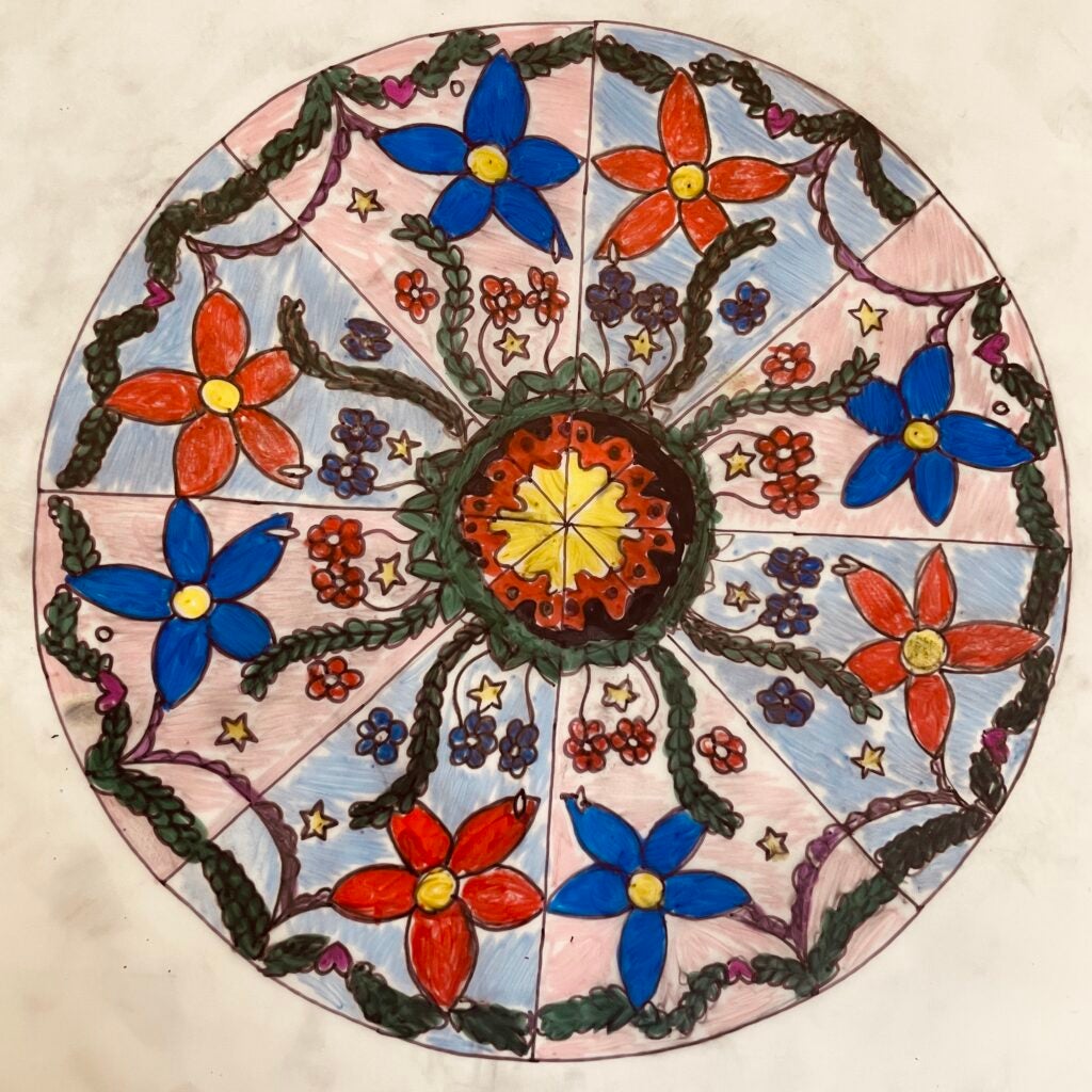 Charlie Taylor, 8th Grade, "Mandala", Drawing