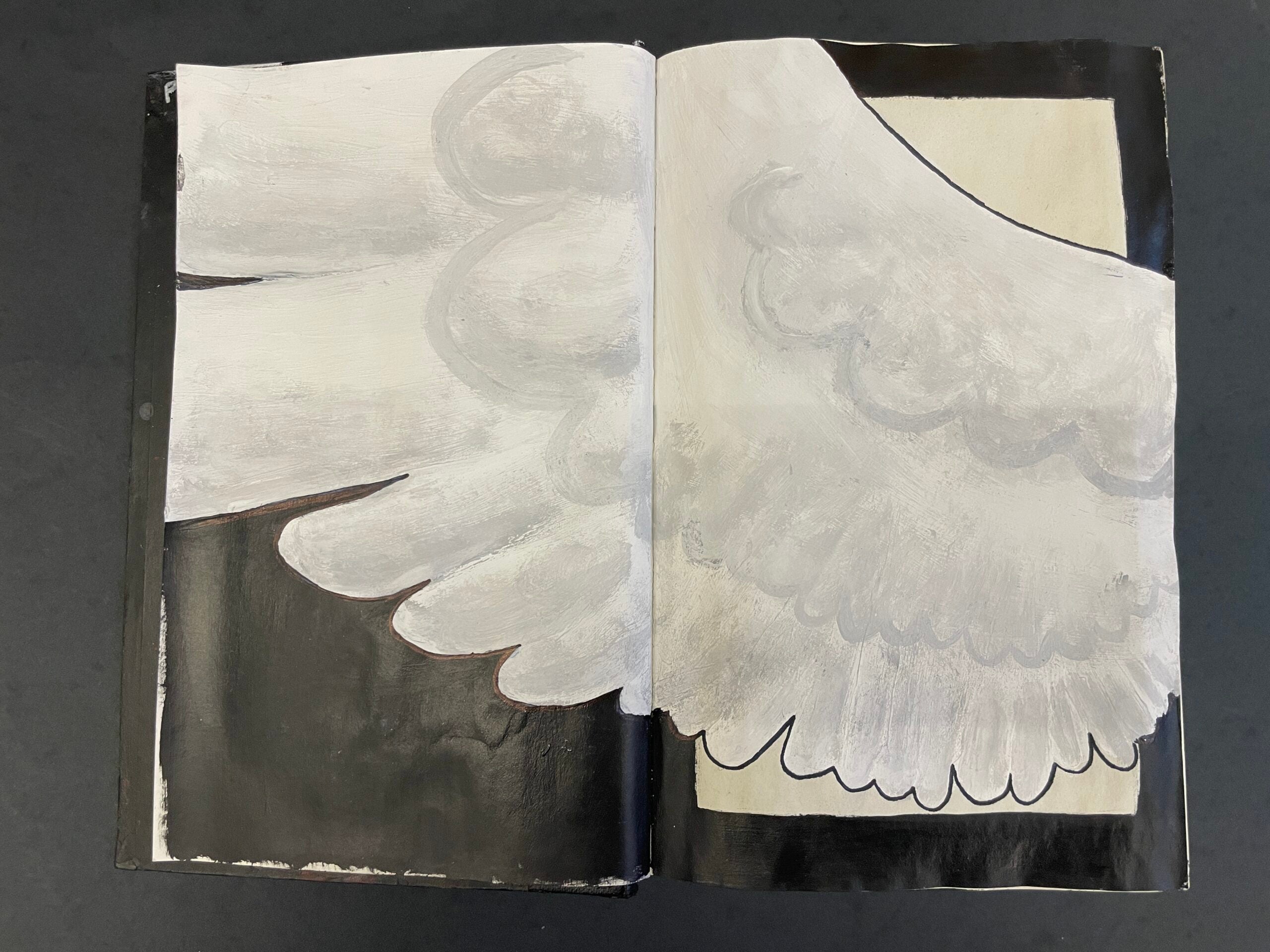 Evie Derington, 8th Grade, "Visual Journal-Altered Book Project", Mixed Media