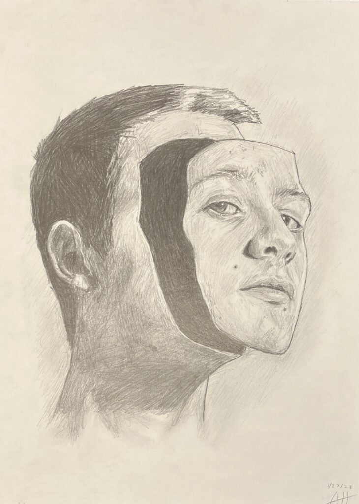 Alex Heskett, 10th Grade, "Self Portrait"