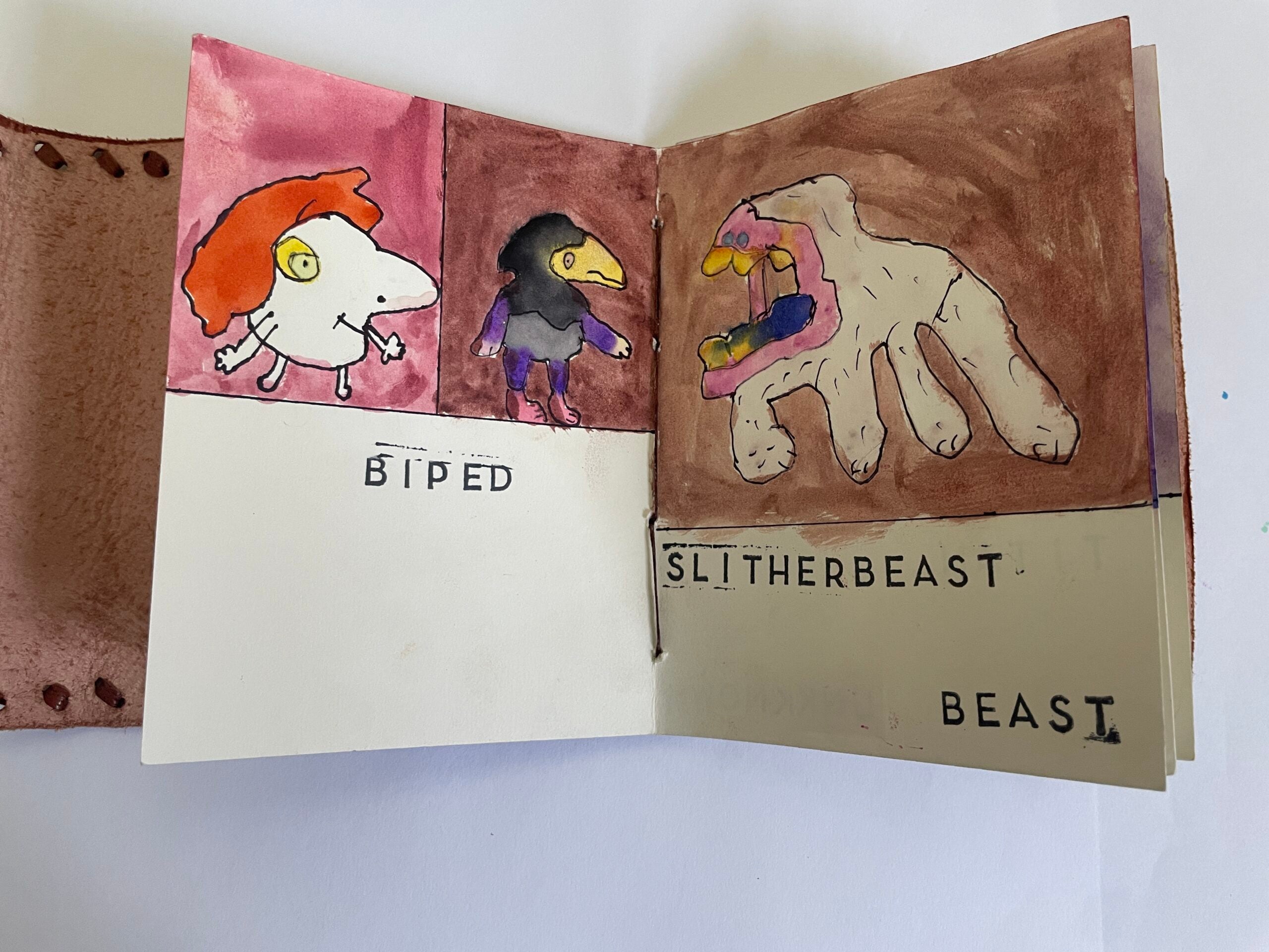 Jasper Scofield, 8th Grade, "Bestiary", Mixed Media