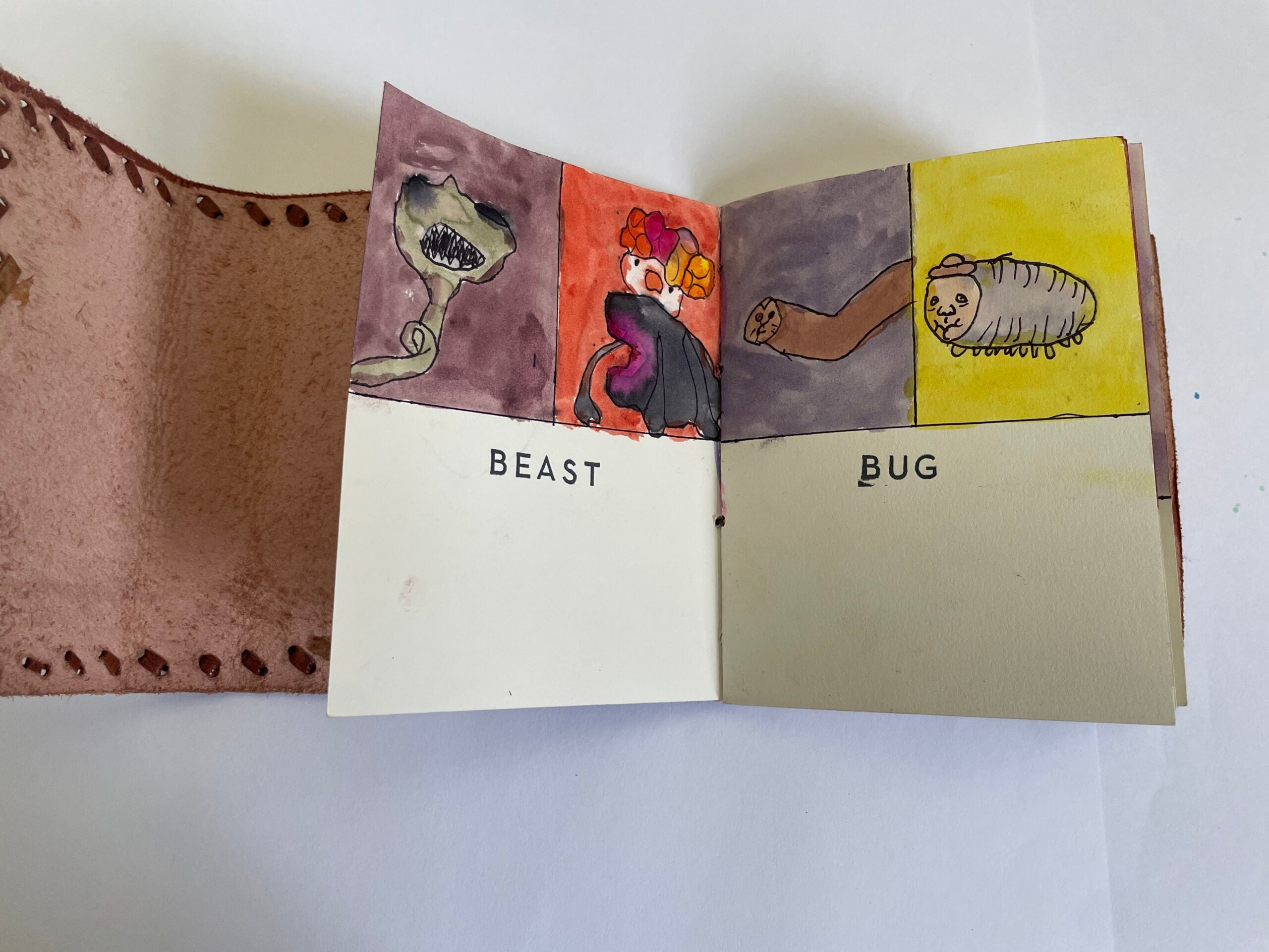 Jasper Scofield, 8th Grade, "Bestiary", Mixed Media