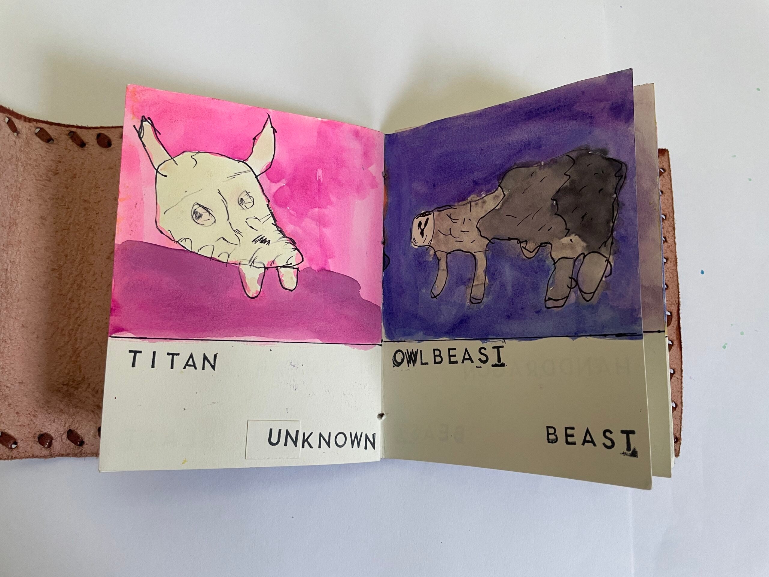 Jasper Scofield, 8th Grade, "Bestiary", Mixed Media