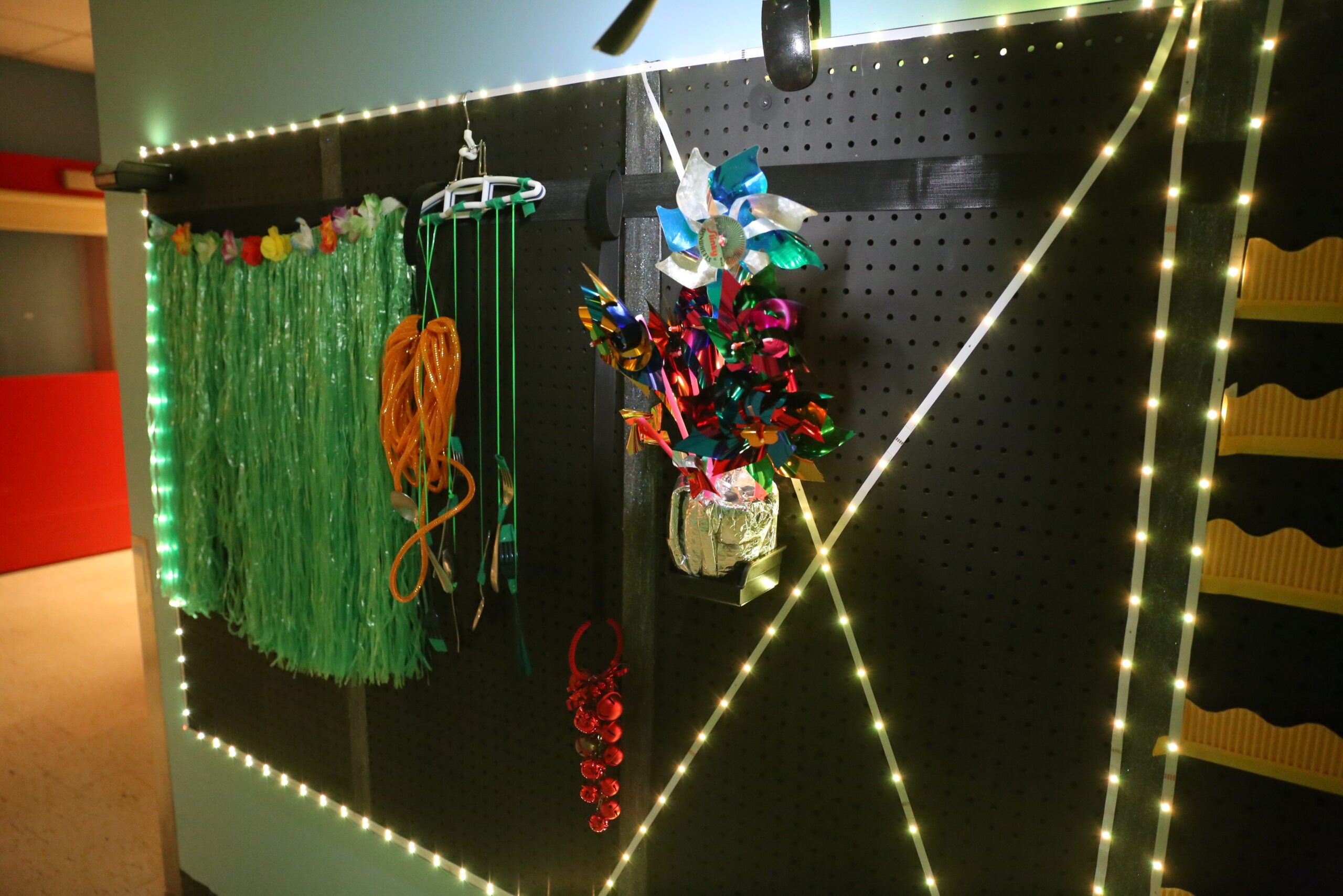 Up close view of sensory wall.