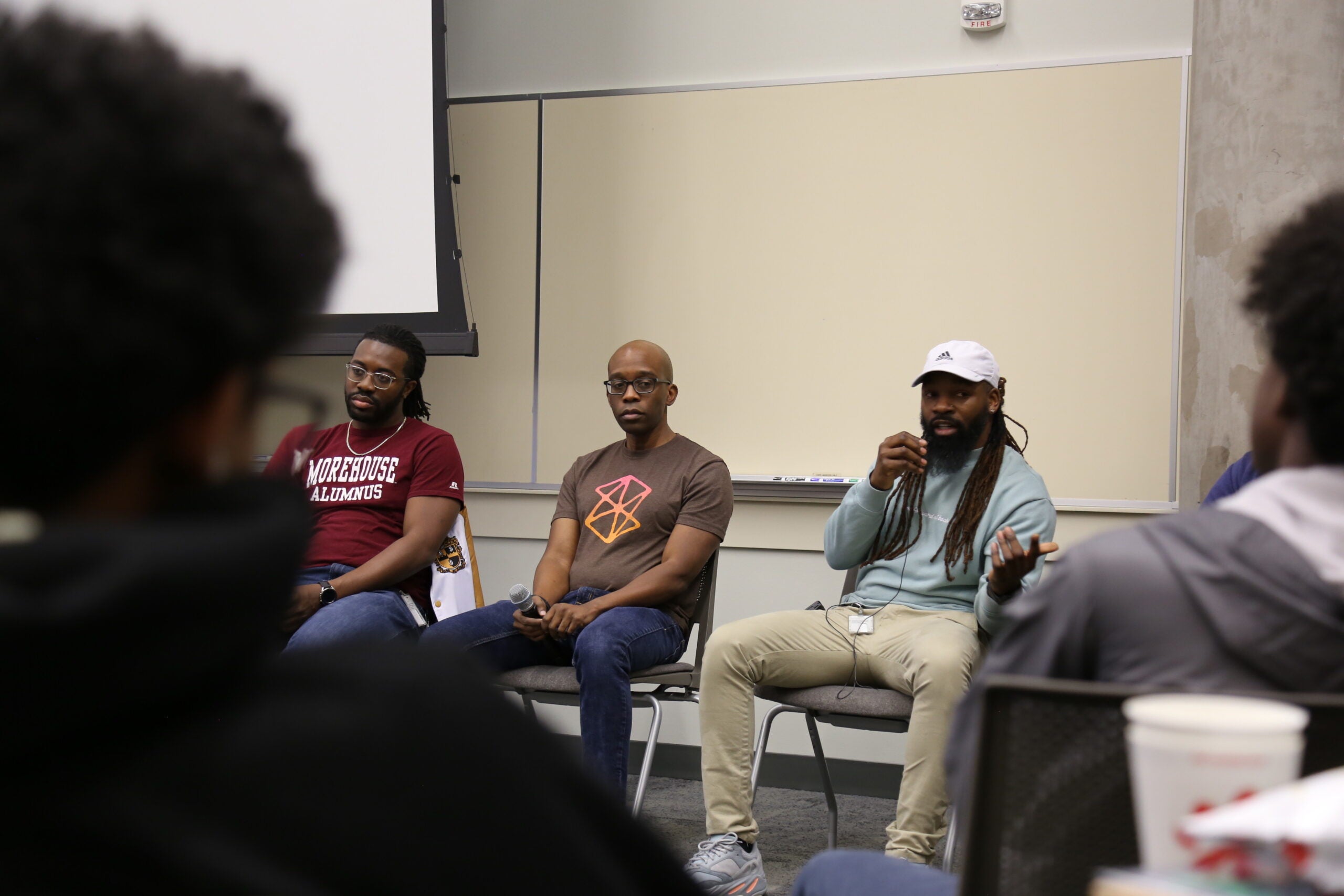 AAMA Students listen to panel of Microsoft professionals.