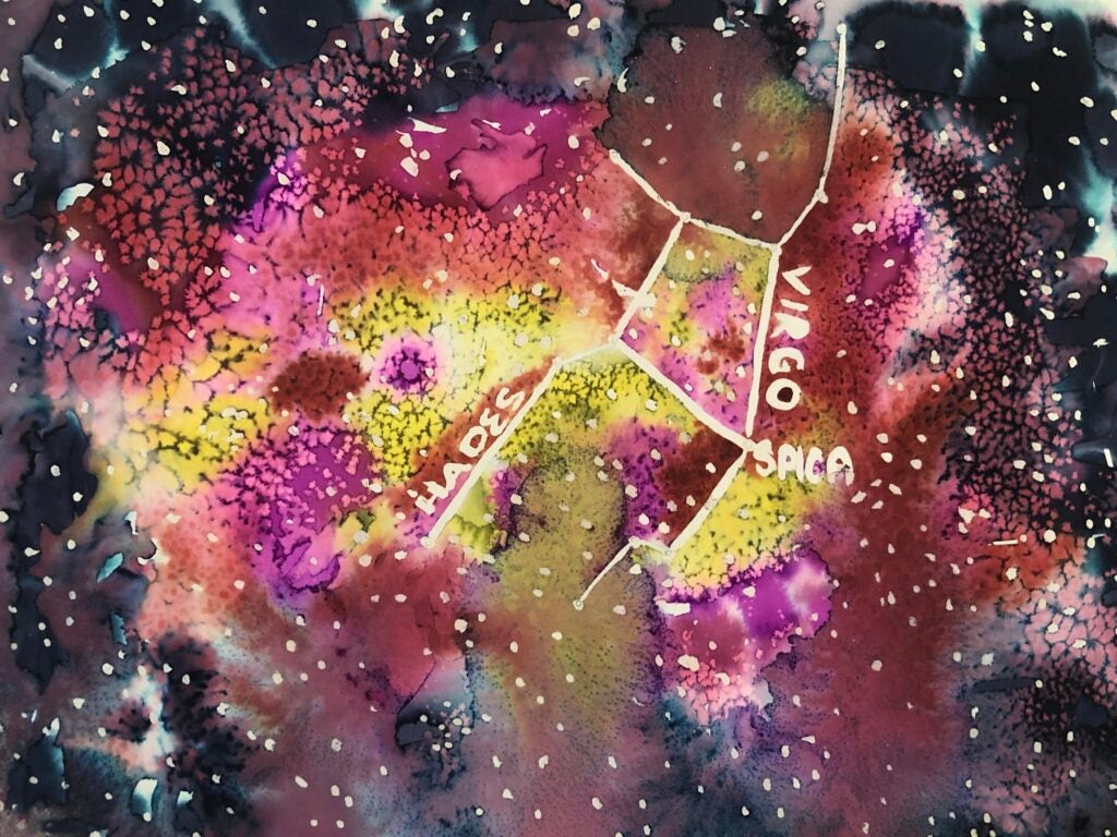 Elise Amundson, 11th Grade, "Watercolor Constellations"