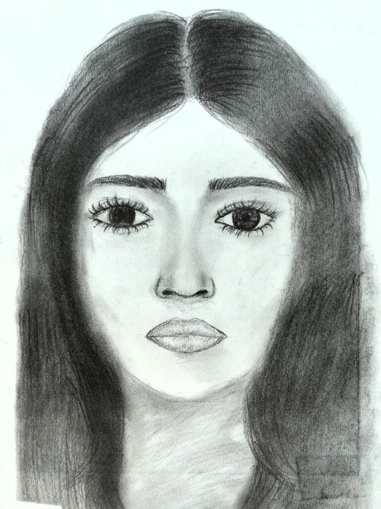 Nicole O., 8th Grade, "Peaceful Me", Drawing