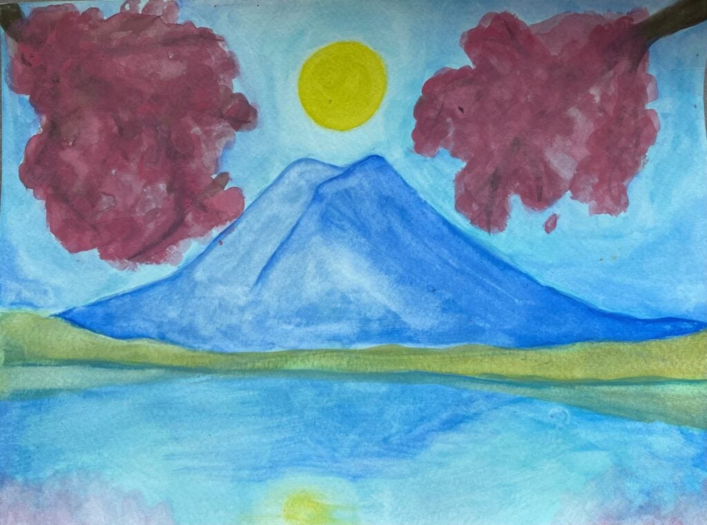 Ami Yabuki, 6th Grade, "Mount Fuji", Painting