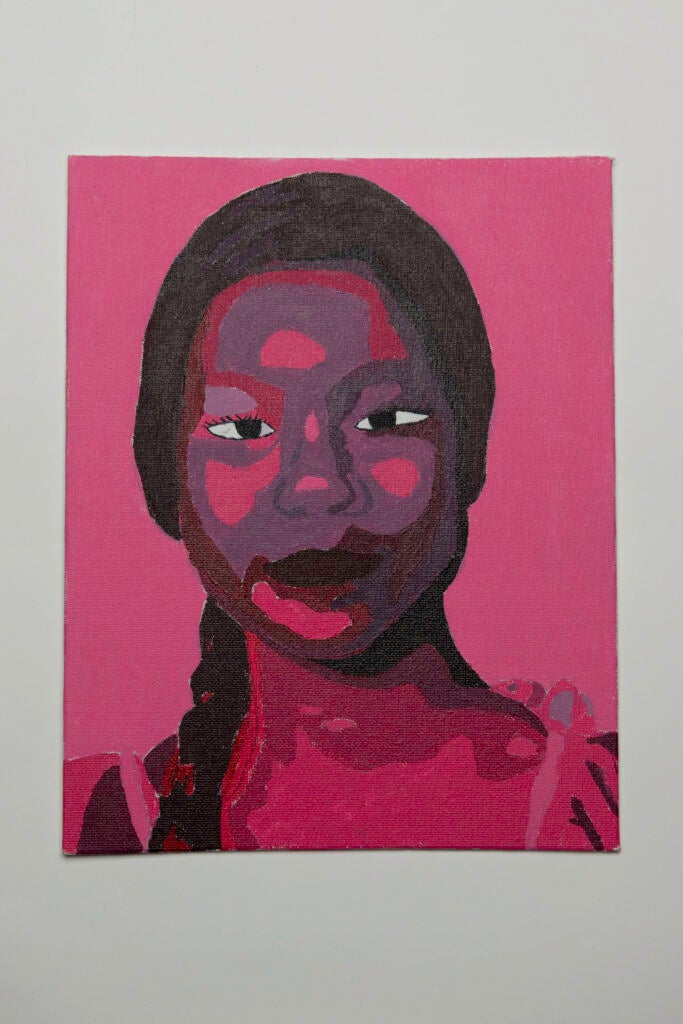 Jeni Troung, 7th Grade, "Self-Portrait", Painting
