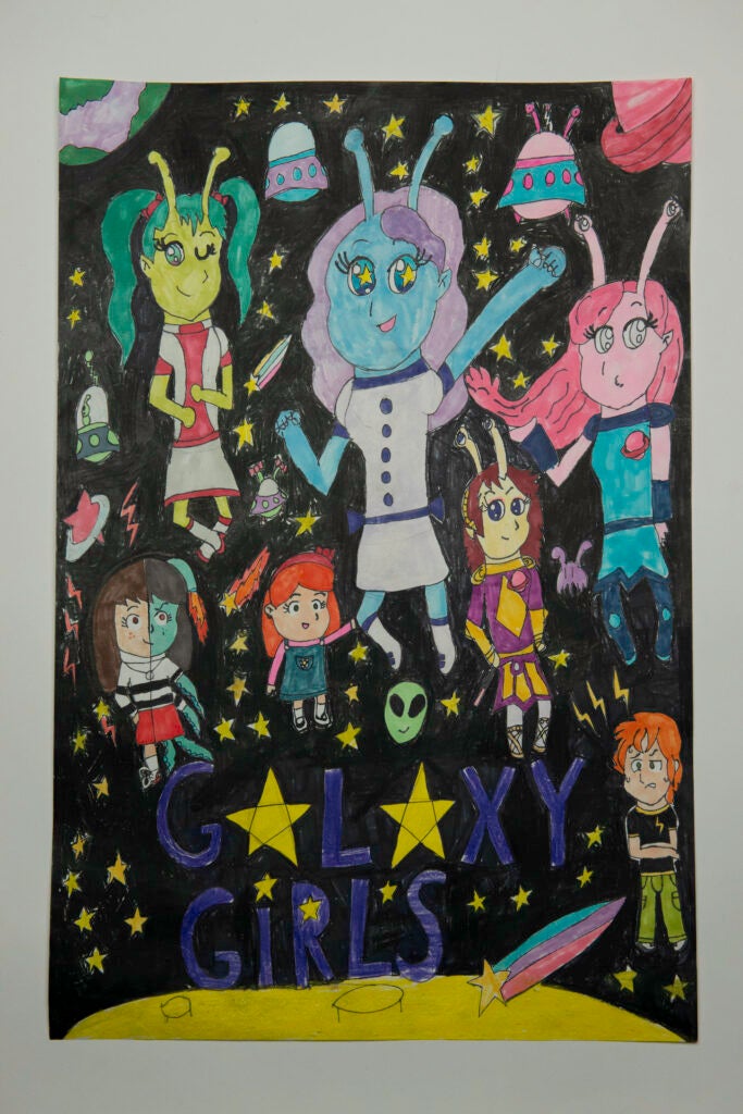 Liya Kidane, 8th Grade, "Galaxy Girls", Drawing