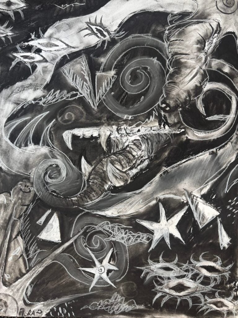 Flora Dickman, 8th Grade, "Untitled", Painting