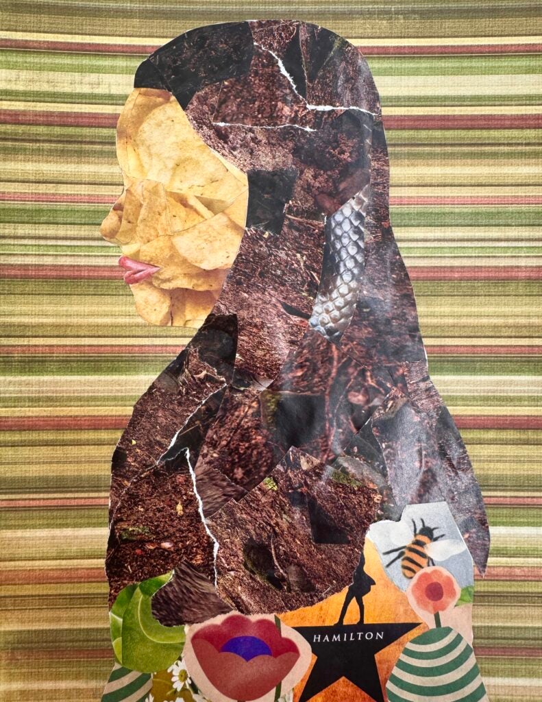 Nola Horwitz, 8th Grade, "Self-Portrait", Mixed Media