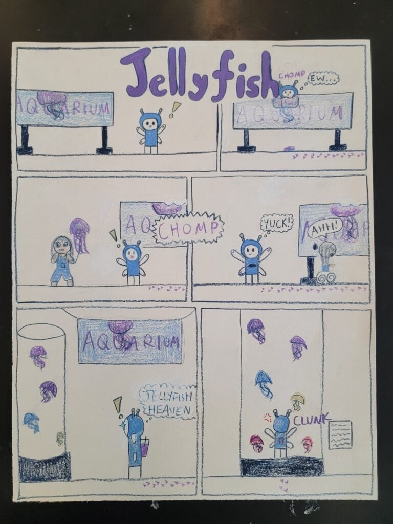 Kayla Truong, 8th Grade, "Jellyfish", Drawing
