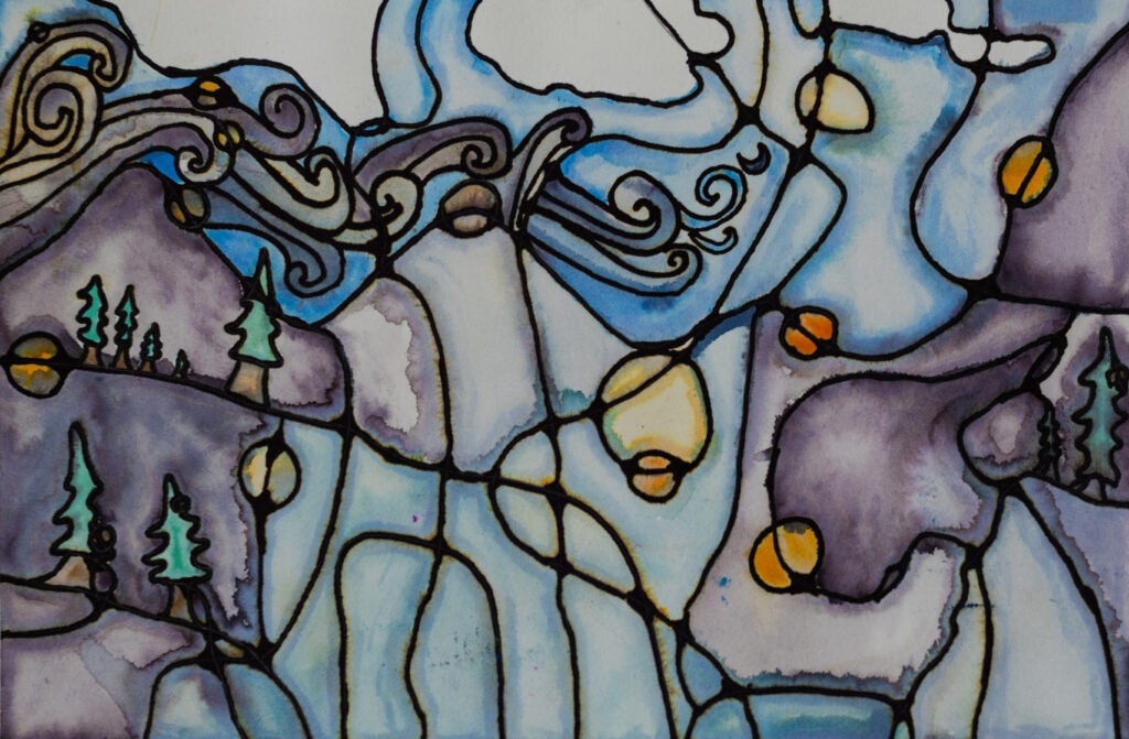 Wren Lloyd-Wu, 6th Grade, "Neurographic, Untitled", Mixed Media