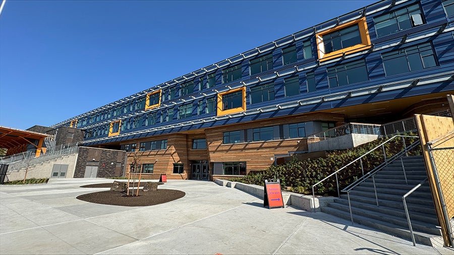 Rainier Beach new building, front entrance