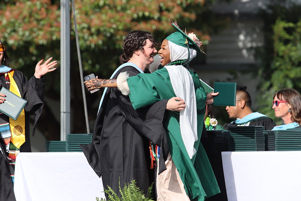 Franklin graduates hugging