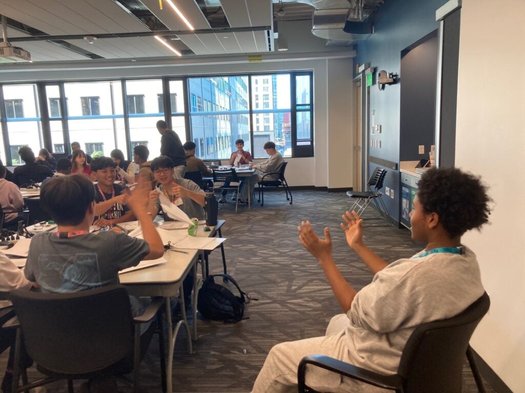 students participating in Amazon Tech Quest Internship