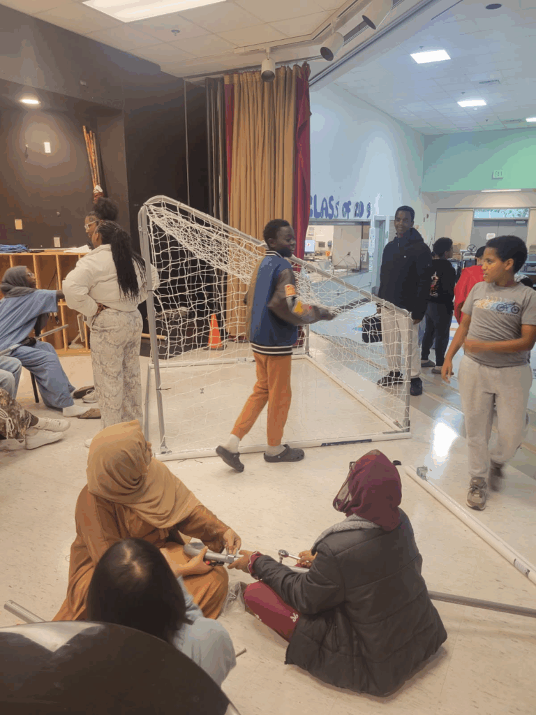 STEM/CTE teacher Mr. Chernicoff of Orca K8 led his middle school students through a timely engineering exercise